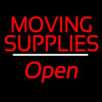 Moving Supplies Open White Line Neonreclame