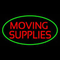 Moving Supplies Oval Green Neonreclame