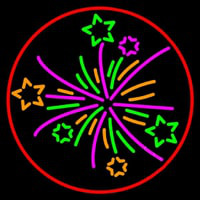 Multi Color Fire Works 1 Neonreclame