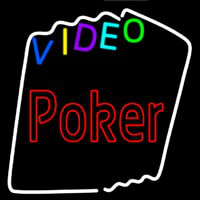 Multi Color Video Poker Neonreclame