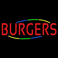 Multi Colored Burgers Neonreclame