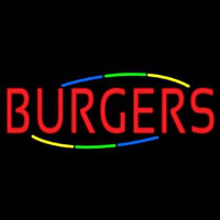 Multi Colored Burgers Neonreclame