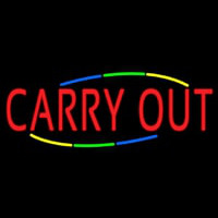 Multi Colored Carry Out Neonreclame
