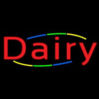 Multi Colored Deco Style Dairy Neonreclame