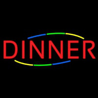 Multi Colored Dinner Neonreclame