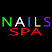 Multi Colored Nails Spa Neonreclame