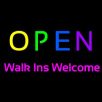 Multi Colored Open Walk Ins Welcome Neonreclame