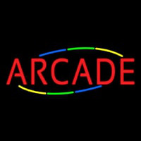 Multicolored Deco Style Arcade Neonreclame