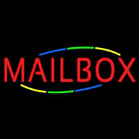 Multicolored Deco Style Mailbo  Neonreclame