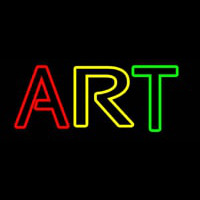 Multicolored Double Stroke Art 1 Neonreclame