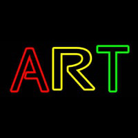 Multicolored Double Stroke Art Neonreclame