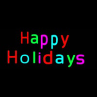 Multicolored Happy Holidays Neonreclame