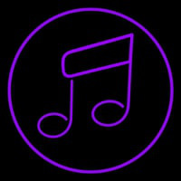 Music Note Purple Neonreclame