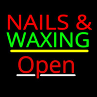 Nails And Wa ing Open Yellow Line Neonreclame