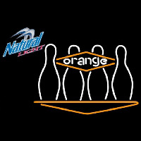 Natural Light Bowling Orange Beer Sign Neonreclame