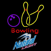 Natural Light Bowling Yellow Beer Sign Neonreclame