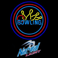 Natural Light Bowling Yellow Blue Beer Sign Neonreclame