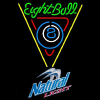 Natural Light Eightball Billiards Pool Beer Sign Neonreclame