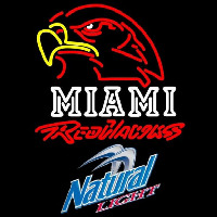 Natural Light Miami University Redhawks Beer Sign Neonreclame