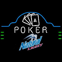 Natural Light Poker Ace Cards Beer Sign Neonreclame