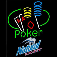 Natural Light Poker Ace Coin Table Beer Sign Neonreclame