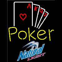 Natural Light Poker Ace Series Beer Sign Neonreclame