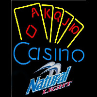 Natural Light Poker Casino Ace Series Beer Sign Neonreclame