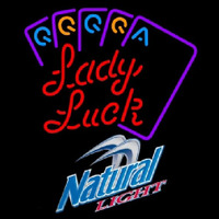 Natural Light Poker Lady Luck Series Beer Sign Neonreclame
