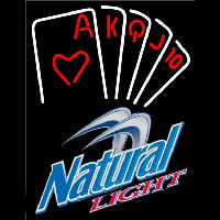 Natural Light Poker Series Beer Sign Neonreclame