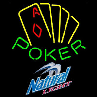 Natural Light Poker Yellow Beer Sign Neonreclame