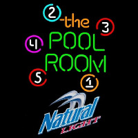 Natural Light Pool Room Billiards Beer Sign Neonreclame