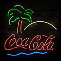 New Coca Cola Beach Coke Palm Beer Bar Neonreclame