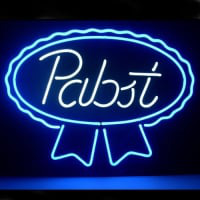 New Pabst Blue Ribbon Lager Ale Neon Bier Bar Pub Bord