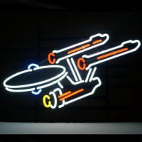 New Star Trek Enterprise Space Ship Neon Bier Bar Pub Bord