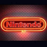 Nintendo Black Winkel Open Neonreclame