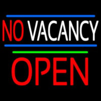 No Vacancy Block Red Open Green Line Neonreclame