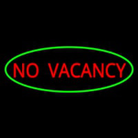 No Vacancy Oval Green Border Neonreclame