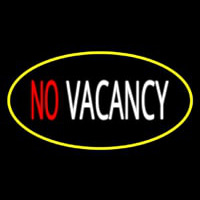No Vacancy Oval Yellow Neonreclame