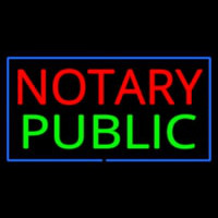 Notary Public Blue Border Neonreclame