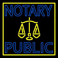 Notary Public Logo Neonreclame