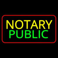 Notary Public Red Border Neonreclame