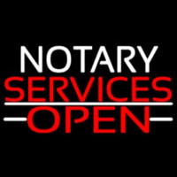 Notary Services Open Neonreclame