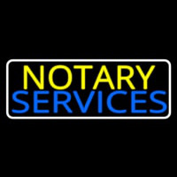 Notary Services With White Border Neonreclame