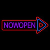 Now Open With Multicolor Arrow Neonreclame