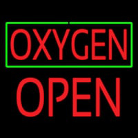 O ygen Green Border Block Open Neonreclame