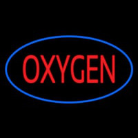 O ygen Oval Blue Neonreclame