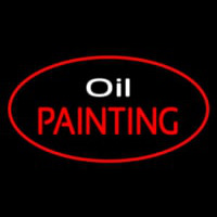 Oil Painting Red Oval Neonreclame