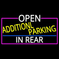 Open Additional Parking In Rear With Pink Border Neonreclame