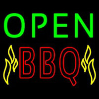 Open Bbq Red Neonreclame