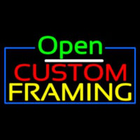 Open Custom Framing Neonreclame